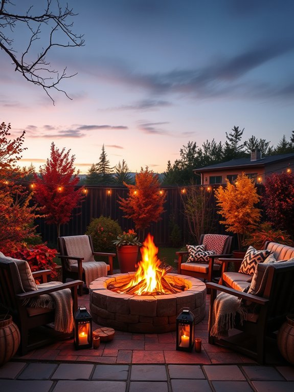 20 Fall Garden Decor Ideas to Celebrate Autumn 4 cozy outdoor fire pit