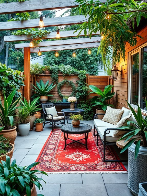 17 Stunning Garden Patios With Creative Decor Ideas 14 cozy outdoor flooring solutions