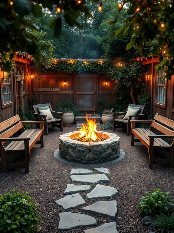 18 Simple Rustic Garden Ideas That Create a Cozy Outdoor Vibe 4 cozy outdoor gathering space