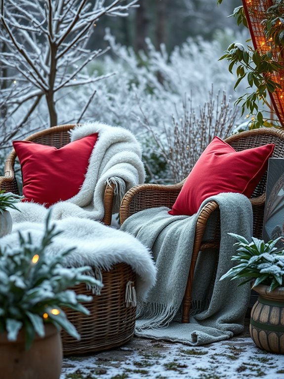 14 Cozy Winter Garden Decor Ideas for Cold Months 5 create a cozy space