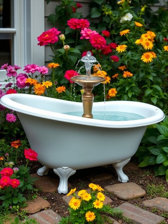 20 Elegant Water Features for Your Garden 17 creative bathtub water feature