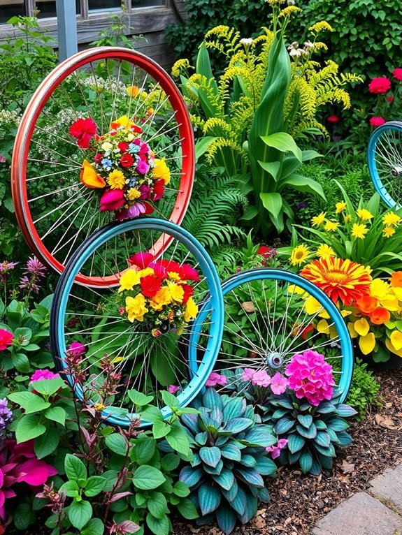 11 Upcycled Garden Decor Ideas for a Sustainable Yard 6 creative garden bicycle sculpture