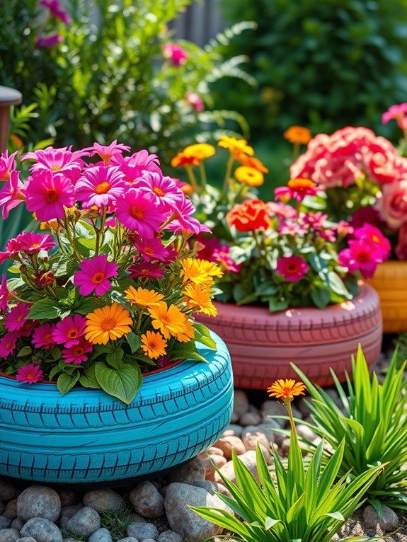 12 Recycled Garden Decorations You Can Make Yourself 6 creative gardening with tires