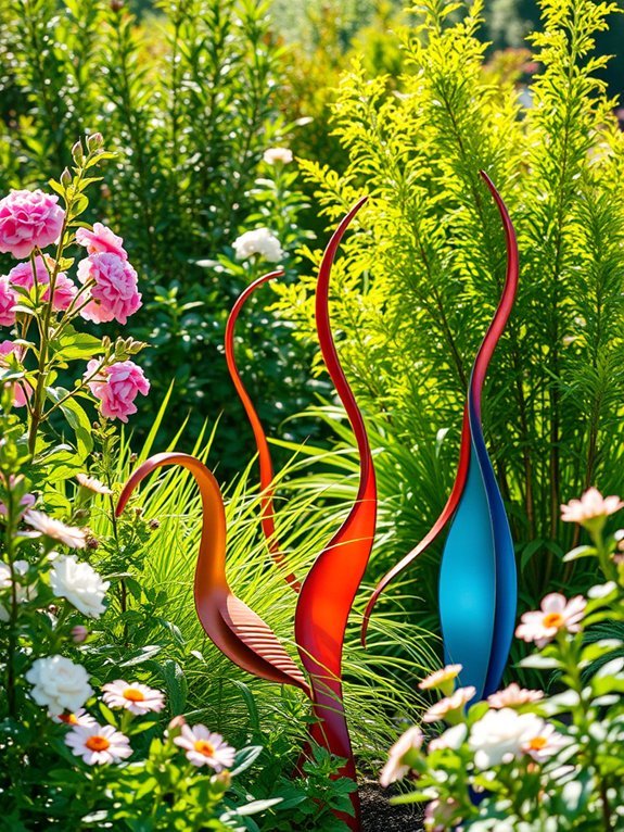 17 Ways to Add Modern Art to Your Garden Decor 15 custom crafted metal artwork