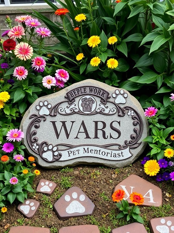 15 Cute Garden Decorations for Dog Lovers 3 customizable pet remembrance stones