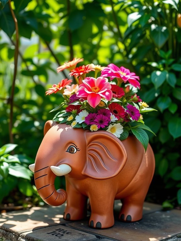 14 Fun Animal Planters to Add Whimsy to Your Garden 7 cute elephant shaped planter