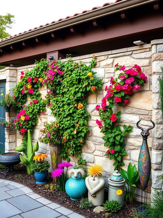 20 Stunning Garden Wall Art Ideas to Personalize Your Yard 19 decorative faux stone panels