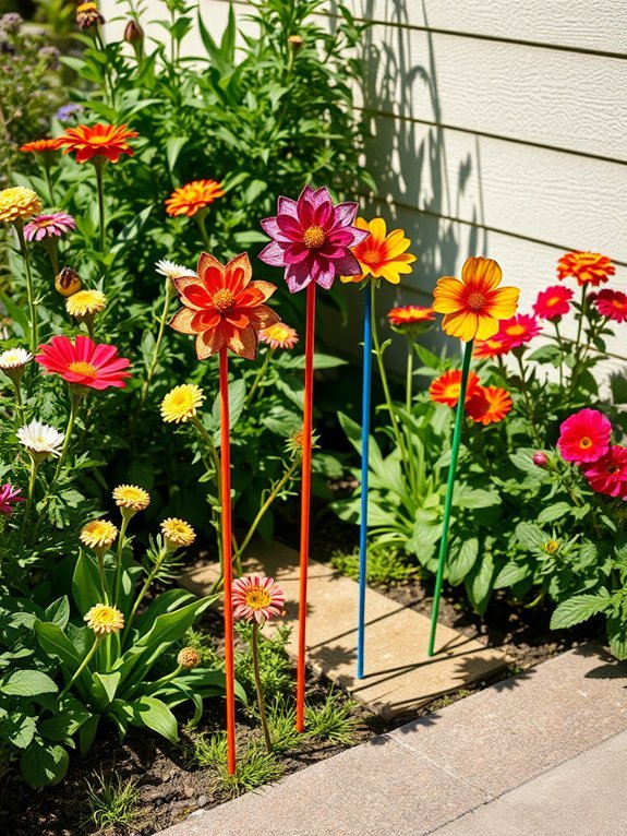 15 Clever Garden Decor Ideas for Small Outdoor Spaces 13 decorative garden stake enhancements