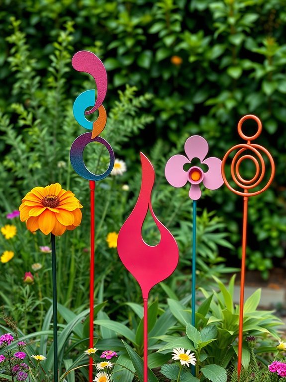 17 Ways to Add Modern Art to Your Garden Decor 12 decorative garden stakes collection