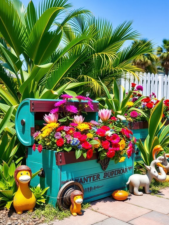 10 Pirate-Themed Garden Ideas for a Whimsical Yard 2 decorative garden treasure planters