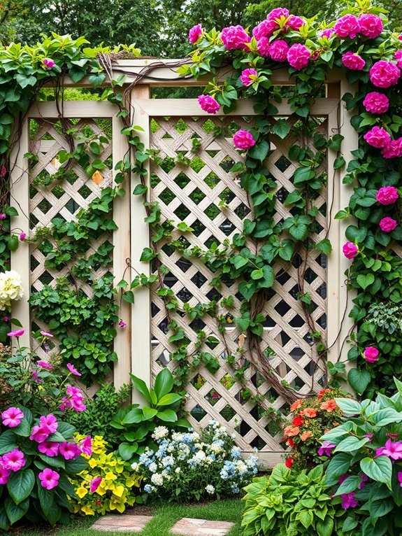 9 Unique Garden Fence Ideas for Privacy and Style 3 decorative lattice panel styles
