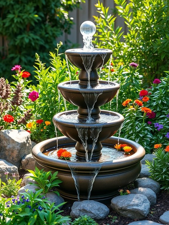 13 Beautiful DIY Garden Fountains to Make at Home 5 decorative multi level water feature