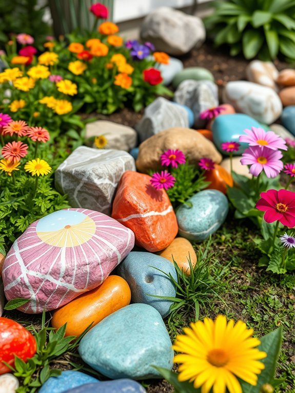 18 Easy Eco-Friendly Garden Decor Projects for Beginners 14 decorative painted rock borders