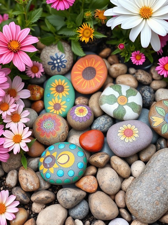 decorative painted stones collection