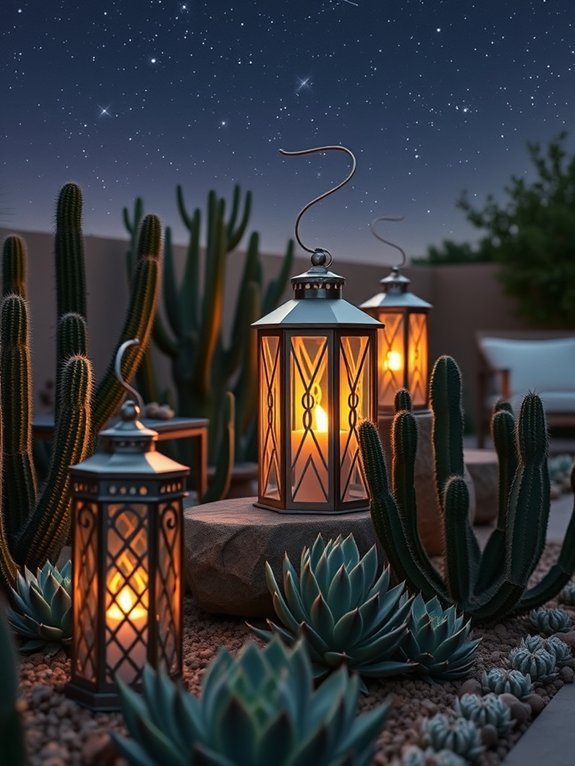13 Elegant Desert Garden Decor Ideas for Arid Environments 10 distinctive illumination for exteriors