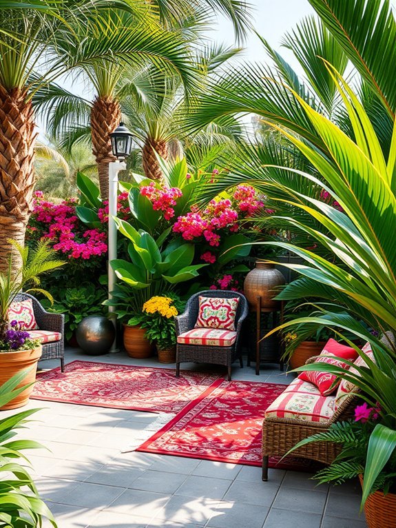 20 Garden Decor Ideas for Tropical Gardens 13 distinctive rugs for outdoors