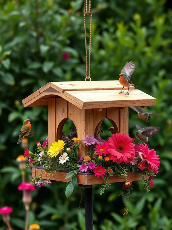 10 Creative Bird Feeder Ideas for Your Garden 4 diy wooden bird feeder