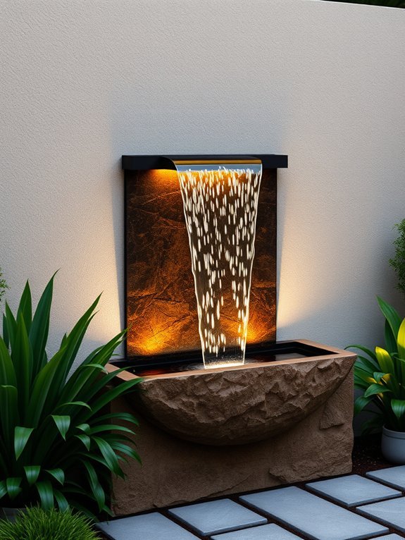 15 Creative Water Fountain Ideas for Your Garden 4 elegant contemporary water feature