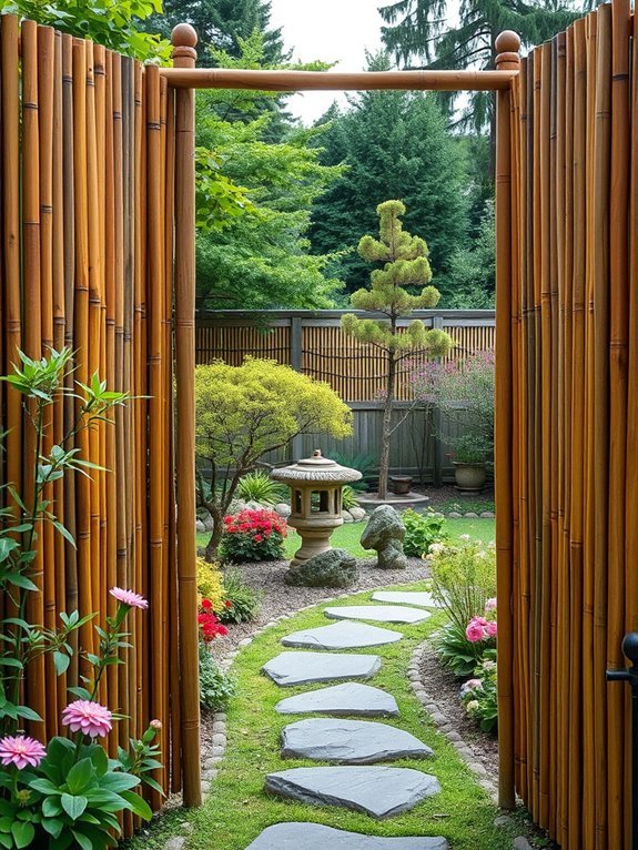 12 Gorgeous Japanese Garden Decor Ideas for Peaceful Outdoors 5 elegant natural privacy structure
