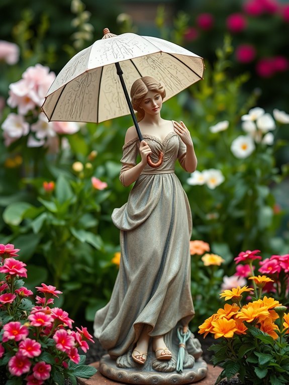 17 Elegant Garden Statues for a Timeless Look 17 elegantly shaded vintage charm