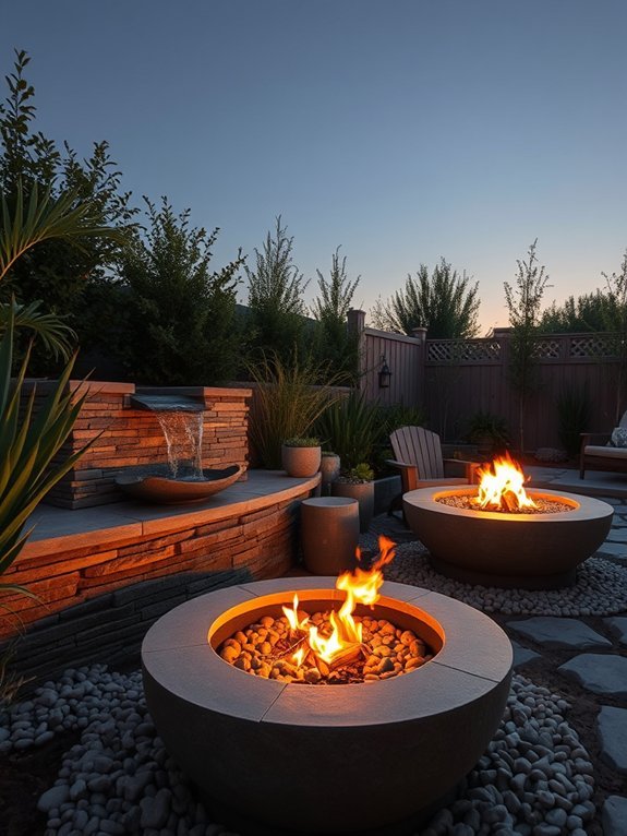 16 Modern Garden Water Features to Create a Zen Atmosphere 13 elemental contrast design elements