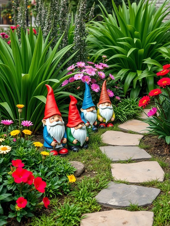 enchanting colorful garden decorations