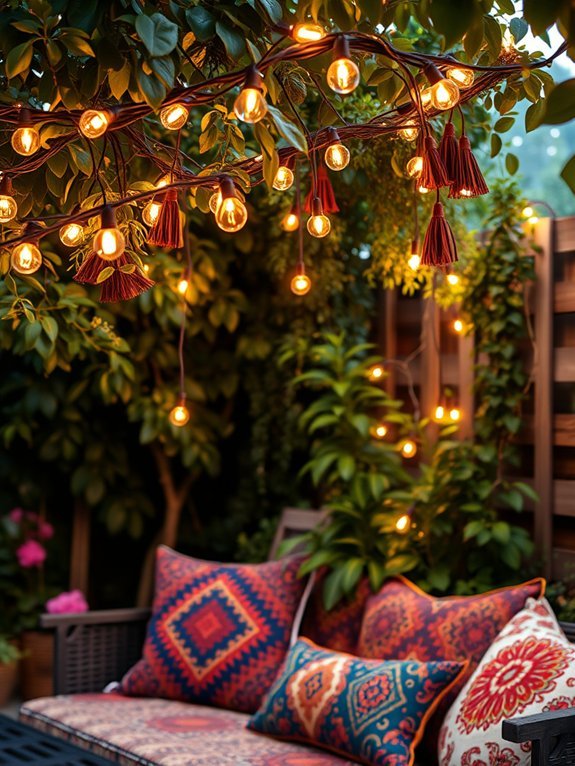 10 Creative Bohemian Garden Accents for a Relaxed Vibe 6 enchanting illuminated decorative ambiance