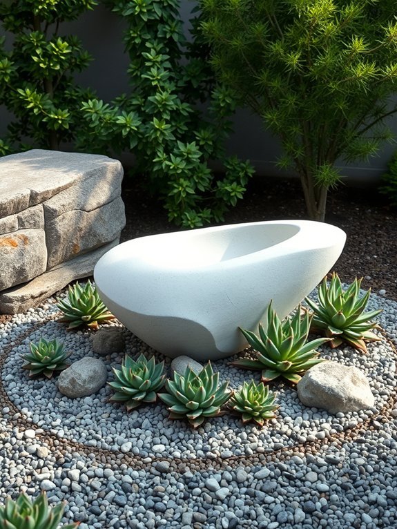 10 Minimalist Garden Decor Ideas for a Sleek Backyard 5 establishing a central focus
