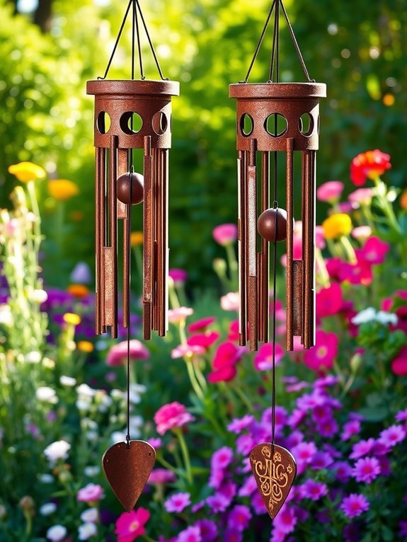 farm inspired decorative wind chimes
