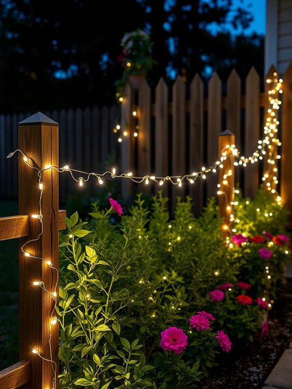 17 Beautiful Fairy Lights Ideas for a Magical Garden Look 6 fences and railings entwined