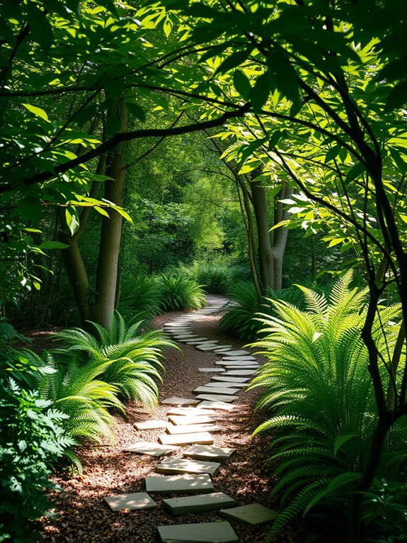 16 Elegant Garden Paths for a Beautiful Landscape 15 fern themed nature pathways