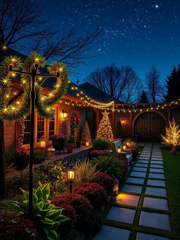 10 Holiday Garden Decorations for Every Occasion 9 festive outdoor solar illumination