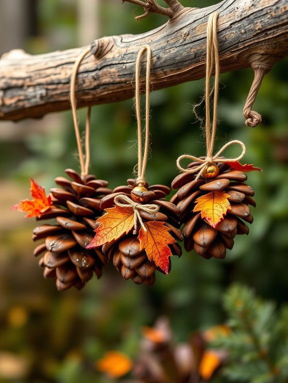 festive pinecone decorative ornaments