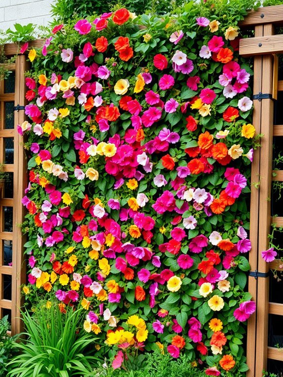 16 Creative Ways to Display Flowers in Your Garden 4 floral decorative wall installation