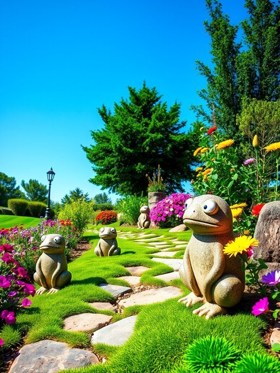 10 Frog-Themed Garden Decor Ideas for a Playful Yard 9 frog themed garden pathway markers
