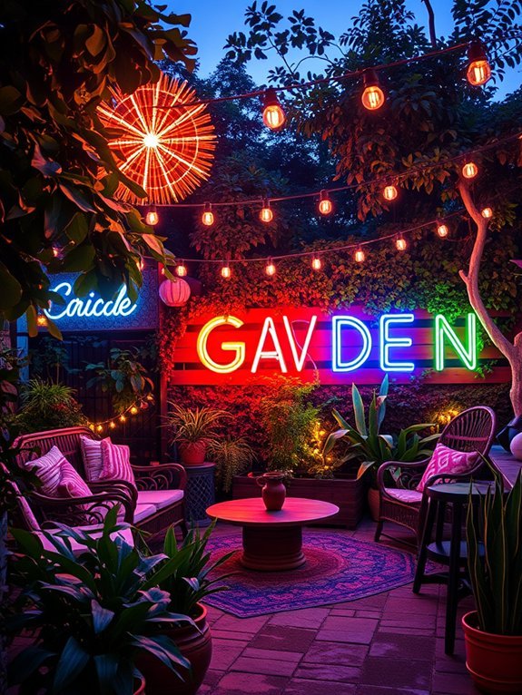funky bohemian neon signs