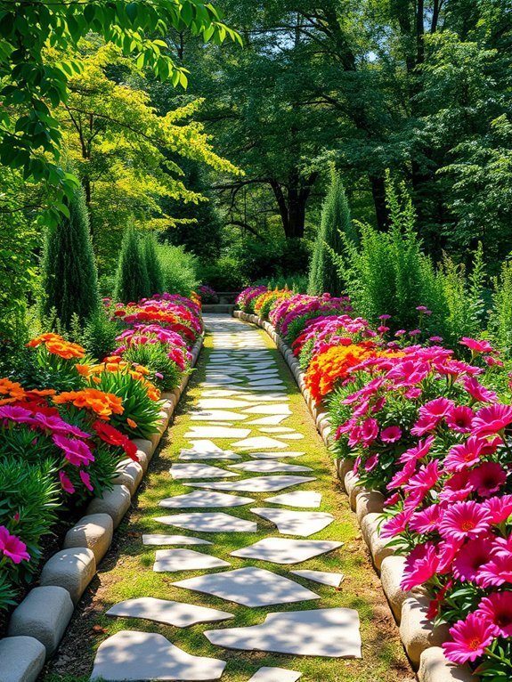 17 Stunning Garden Walkways to Inspire Your Yard Design 18 garden pathway with borders