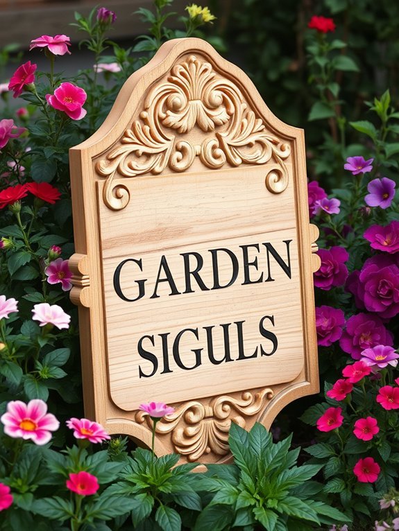17 Rustic Wooden Garden Decor Ideas for a Timeless Look 6 garden wooden sign display