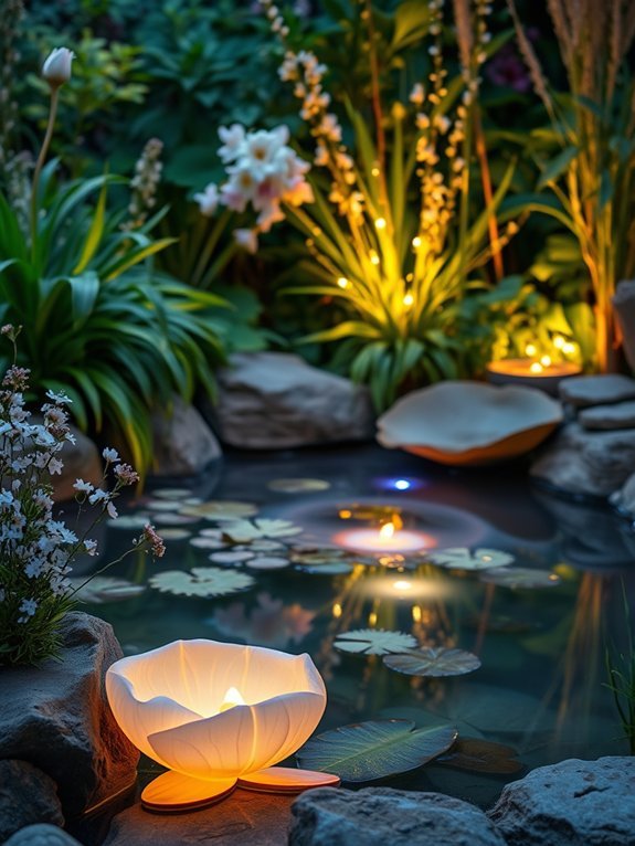 13 Outdoor Lighting Ideas for Romantic Garden Ambience 13 gentle aquatic illumination effects