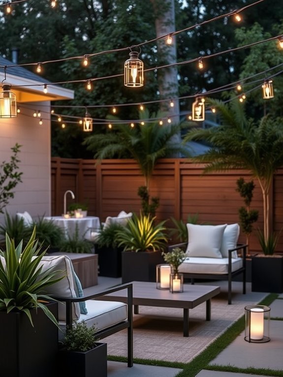 14 Minimalist Garden Decor Ideas for a Modern Backyard 9 gentle illumination enhancement needed
