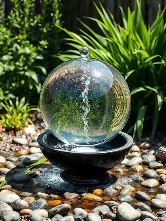 16 Modern Garden Water Features to Create a Zen Atmosphere 12 glass fountains with spheres