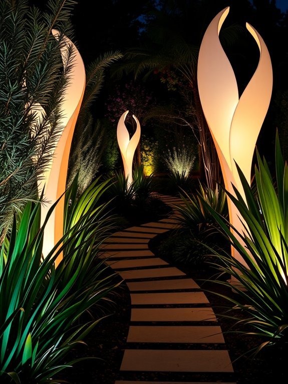 glowing artistic nighttime displays