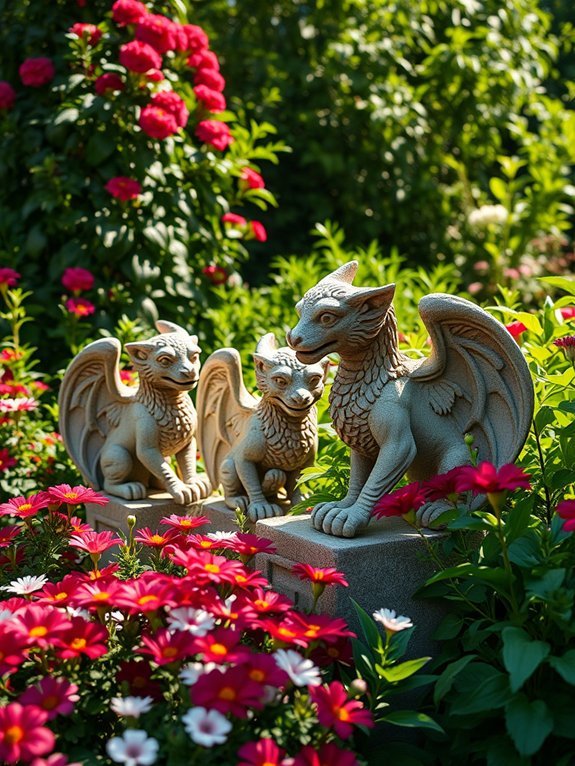 graceful carved stone figures