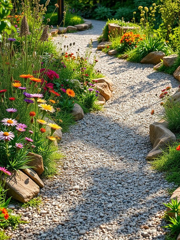 12 Boho Garden Paths and Walkways You’ll Want to Copy 5 gravel and pebbled pathways