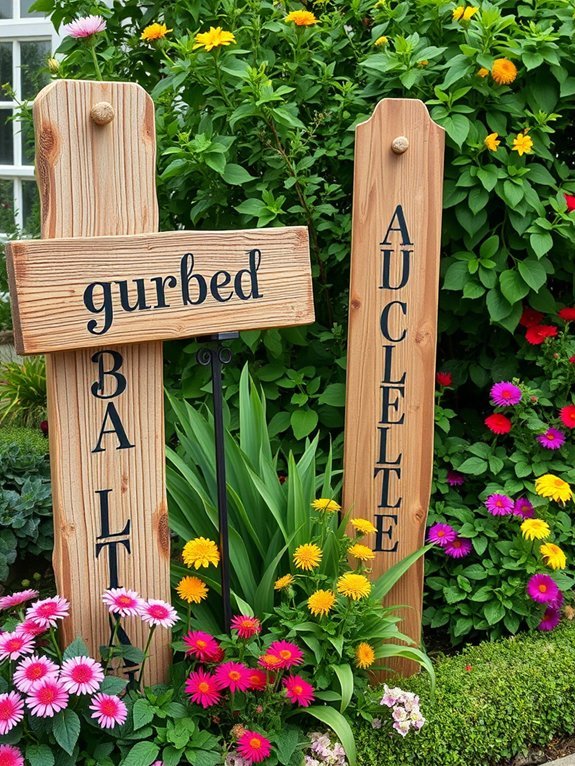 handcrafted outdoor wooden signage