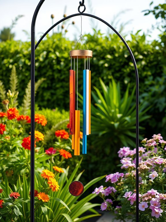 17 Ways to Add Modern Art to Your Garden Decor 13 hang wind chimes safely