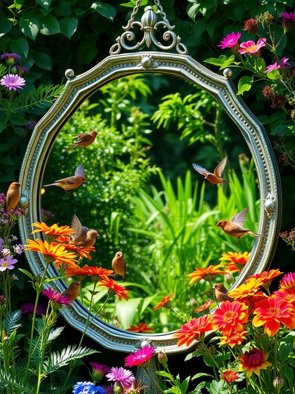 17 Ways to Attract Wildlife to Your Garden With Decor 8 hanging a garden mirror