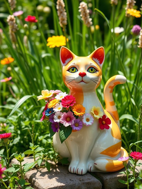 14 Fun Animal Planters to Add Whimsy to Your Garden 3 happy feline storage box