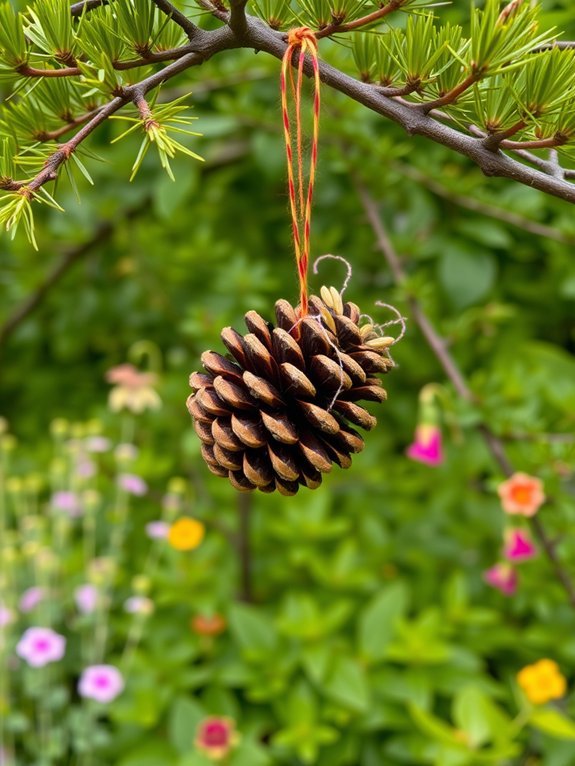 18 Easy Eco-Friendly Garden Decor Projects for Beginners 8 homemade pine cone feeders