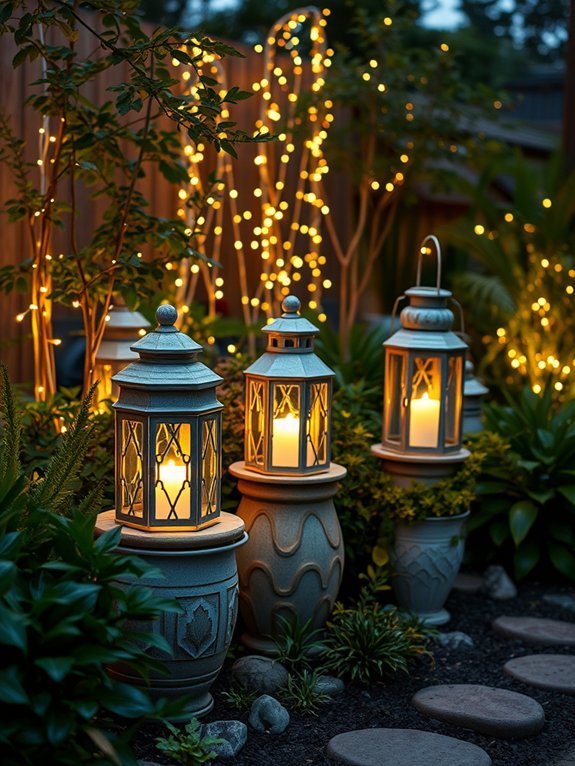 14 Ways to Use Decorative Containers in Your Garden 8 illuminate with design elements